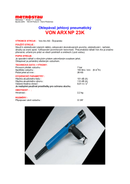 Von Arx NP 23K oklep&aacute;vač jehlov&yacute; pneumatick&yacute;
