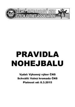 Pravidla nohejbalu ČNS