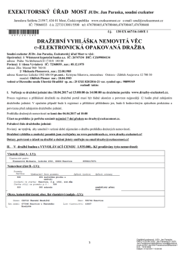 DRAŽEBN&Iacute; VYHL&Aacute;&Scaron;KA NEMOVIT&Aacute; VĚC