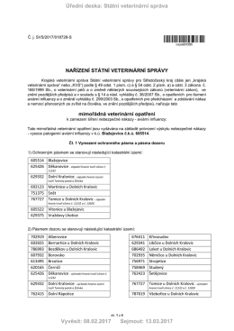 Nařízení KVSS - ohnisko AI Blažejovice
