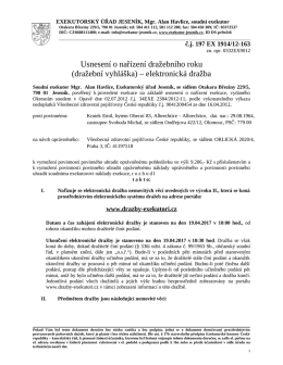 Dražebn&iacute; vyhl&aacute;&scaron;ka - E