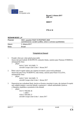6665/17 in/mb 1 GIP 1B Nelegislativn&iacute; činnosti 1. Poradn&iacute; v&yacute;bor pro