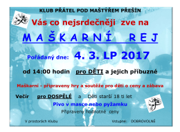 MA&Scaron;KARN&Iacute; REJ v Pře&scaron;&iacute;ně