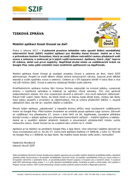 Mobiln&iacute; aplikaci Kozel Ovozel se dař&iacute;