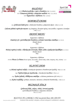 polévky doporučujeme denní menu hlavní chod bezmasá jídla