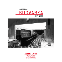 St&aacute;l&eacute; menu - BUDVARKA ORIGINAL PIVNICE