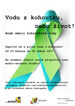 Vodu z kohoutku, nebo život!