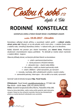 Rodinné konstelace - 19.03.2017 - Chrudim