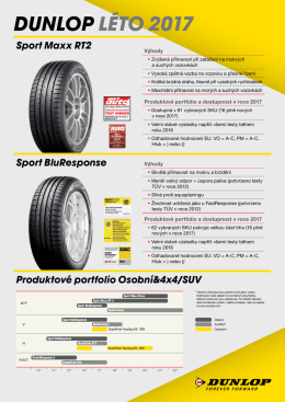 dunlop léto 2017 - GALAPETRPNEU.cz