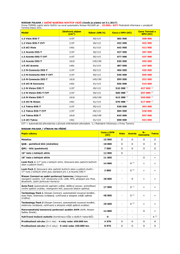 NISSAN PULSAR / AKČNÍ NABÍDKA NOVÝCH VOZŮ (Ceník je