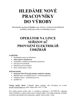 Volné pracovní pozice Esselte, s.r.o.