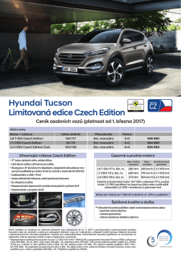 Hyundai Tucson Limitovaná edice Czech Edition