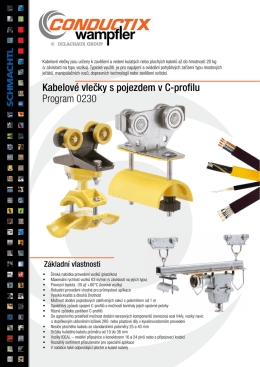 Kabelové vlečky s pojezdem v C-profilu Program 0230
