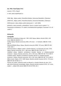 doc. PhDr. Pavel &Scaron;op&aacute;k, Ph.D.