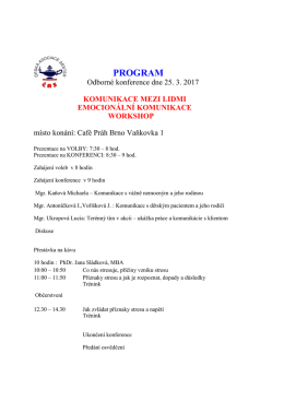 program - Česká asociace sester