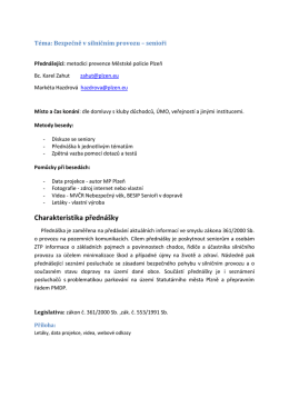 Bezpečně v silničn&iacute;m provozu