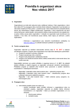 Pravidla pro realizaci akce 2017