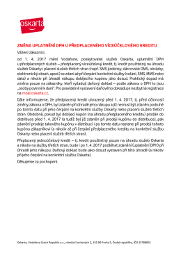 změna zdanění předplaceného víceúčelového kreditu