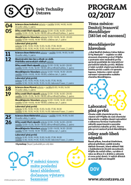 Podrobný program Velký Svět techniky