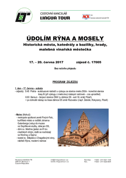 17005 Údolím Rýna a Mosely 17. – 20. června 2017 8