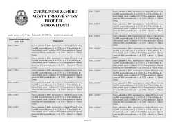 Zveřejnění záměru prodeje nemovitosti