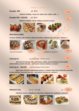 catering service Kanapka MIX od 30 ks Kanapka MIX – DELUXE od