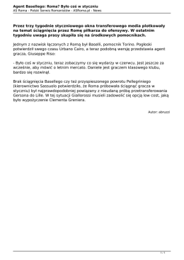 Wersja PDF - AS Roma.pl