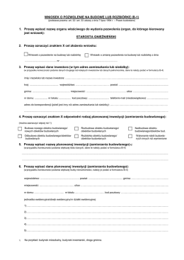 wniosek o pozwolenie na budowę (B-1)