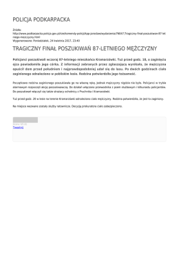 policja podkarpacka tragiczny finał poszukiwań 87