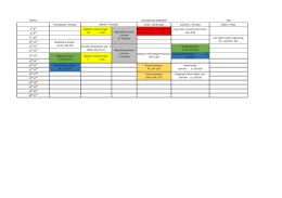 Erasmus time table – spring 2017