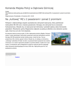 „kultowej” MZ z 2 pasażerami i ponad 2 promilami