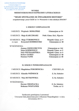 Moje spotkanie ze świadkiem historii