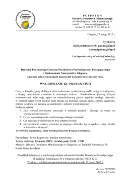 wychowanie ku przyszłości - Ośrodek Doradztwa Metodycznego w