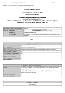 wyciąg z KRS