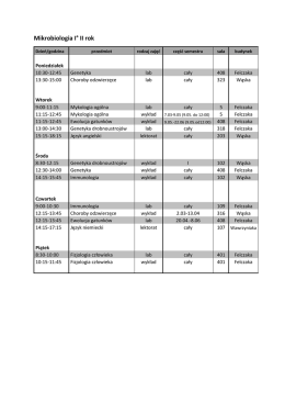 Mikrobiologia Ist. II rok