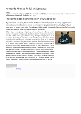 Generuj PDF - Komenda Miejska Policji w Sosnowcu