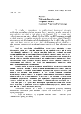Sprawie usuwania drzew