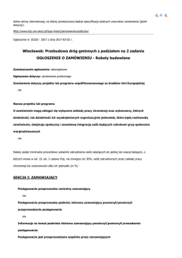 Ogłoszenie o zam&oacute;wieniu - BIP Urzędu Miasta Włocławek