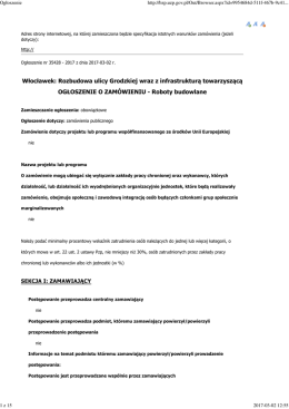 Ogłoszenie o zam&oacute;wieniu - BIP Urzędu Miasta Włocławek