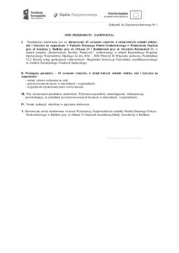 Załącznik do Zapytania ofertowego Nr 1 OPIS PRZEDMIOTU