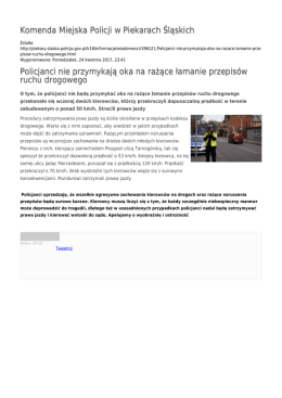 Generuj PDF - Komenda Miejska Policji w Piekarach Śląskich