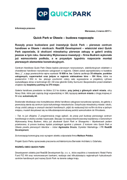 Quick Park w Oławie &ndash; budowa rozpoczęta