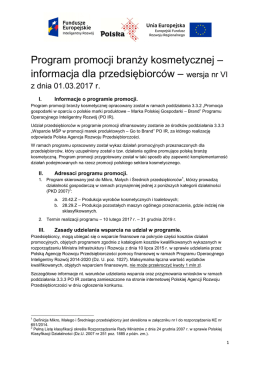 Program promocji branży kosmetycznejversja VI 01_03_17