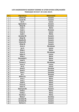 pobierz listę laureat&oacute;w