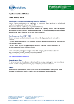 Szczeg&oacute;łowy opis zmian