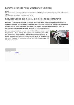 Generuj PDF - Komenda Miejska Policji w Dąbrowie G&oacute;rniczej