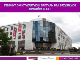 Szczeg&oacute;łowe informacje nt. spotkań i dni otwartych w szkołach