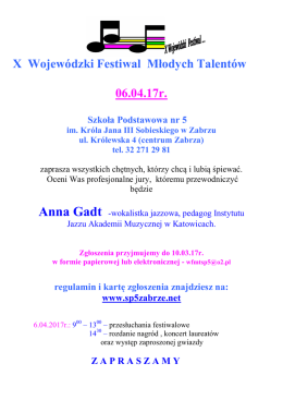 plakat - Szkoła Podstawowa nr 5 Zabrze