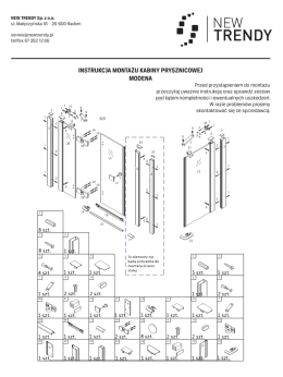 Instrukcja - Kabina prysznicowa MODENA