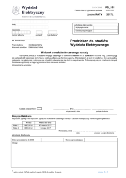 PD_151.17L Wniosek czesne raty 2017L